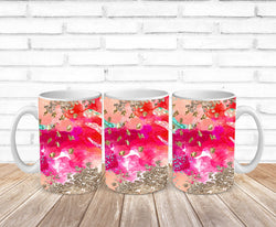 abstract JUNGLE PARADISE pink