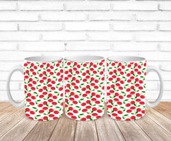 Cherries White Background