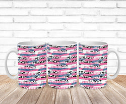 pink denmin cow brush strokes