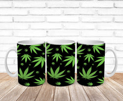 pot leaf black background