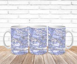 Purple ice & silver marble