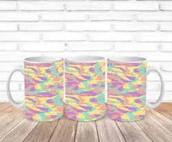 Purple, orange & mint camo