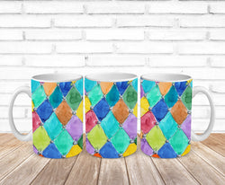 rainbow retro carnival diamonds