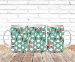 Red, Green & white Ornamnets