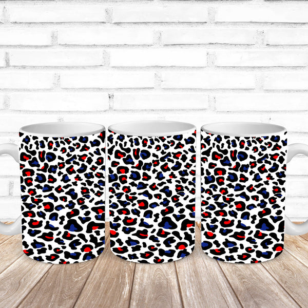 red, white & blue leopard print - DecoTransfers