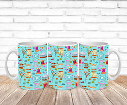 vintage sewing kit blue