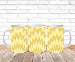 yellow and white chevron stripes