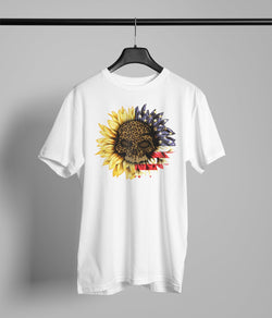 Sunflower Skull Flag