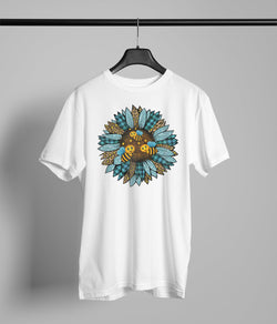 Bees Turquoise Sunflower