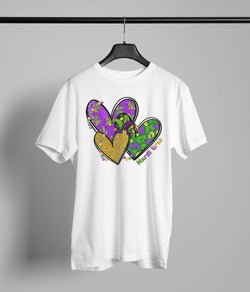 mardi gras hearts