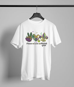 peace love mardi gras