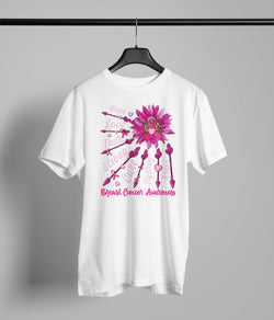 Breast Cancer Awareness With Pink Flower