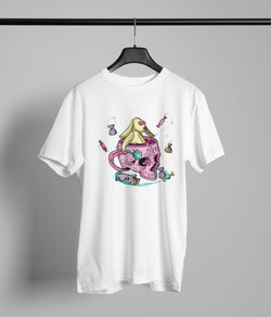 A Skull And Dog With Candies