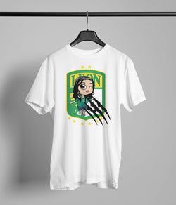 Winking Girl with a Scar Beside