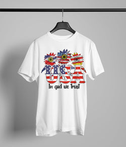 USA in God We Trust Sublimation Transfer