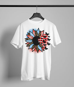 USA Flower with Butterflies