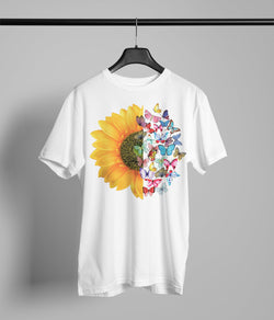 Half Flower with Butterflies