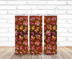 Glitter Fall Leaves Brown