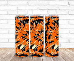 orange halloween spideweb