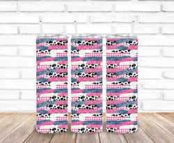 pink denmin cow brush strokes