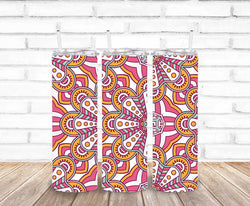 pink, orange & white mandala