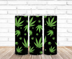 pot leaf black background