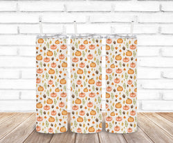 pumpkins, acorns & leaves