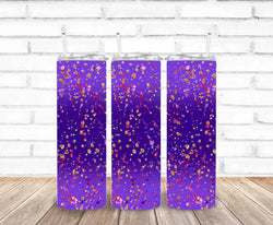 purple glitter splatter