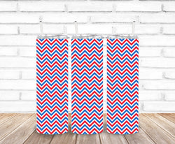 Red, white & blue chevron stripes