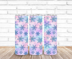 snowflakes on watercolors