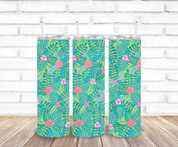 Tropical flowers & palms